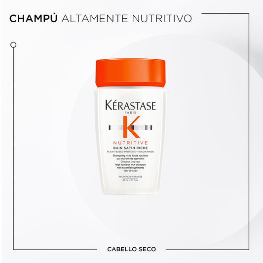 KÉRASTASE shampoo texture on hand demonstrating creamy lather and hydration