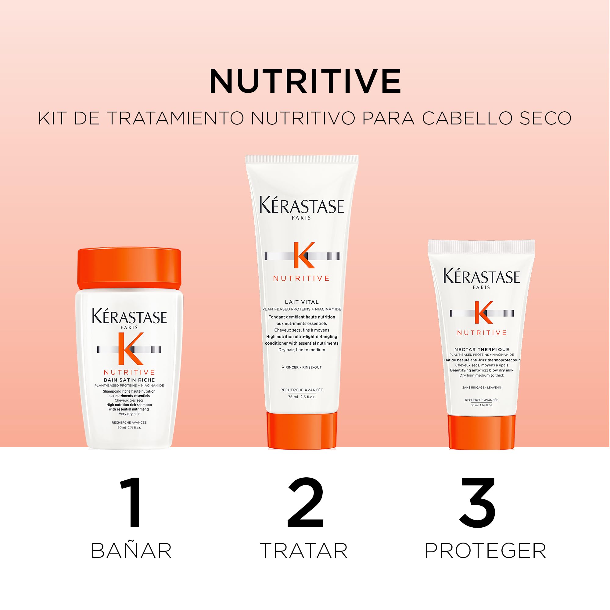 KÉRASTASE discovery set in a carry-on bag illustrating travel convenience and shine