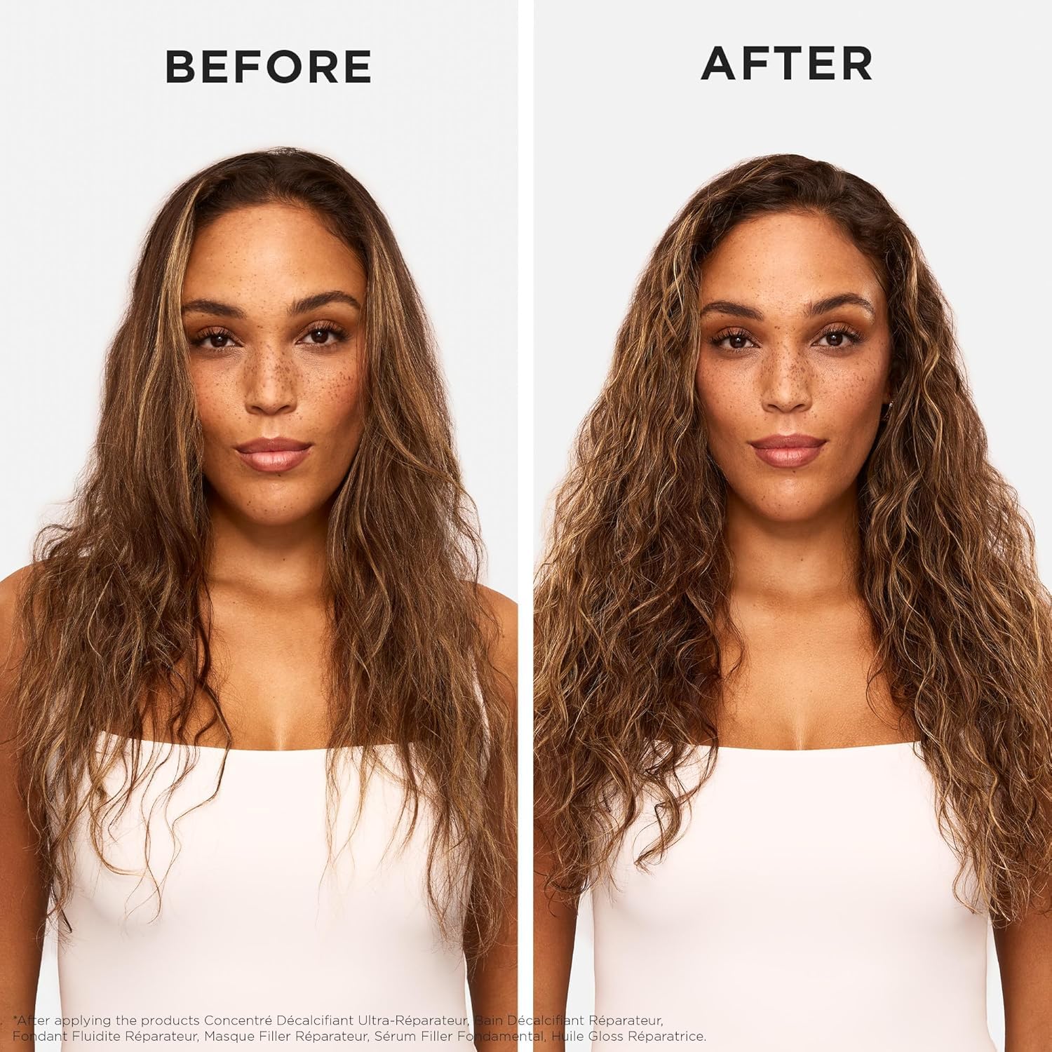 KÉRASTASE pre-shampoo close-up showing texture and targeted application benefits