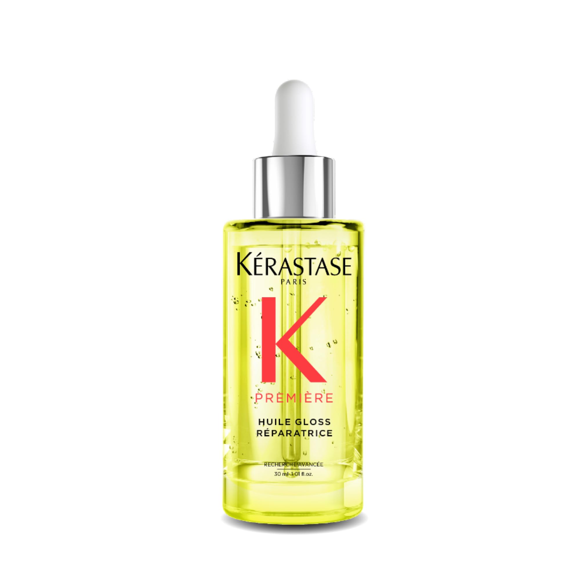 KÉRASTASE front bottle showing sleek packaging and instant shine benefit