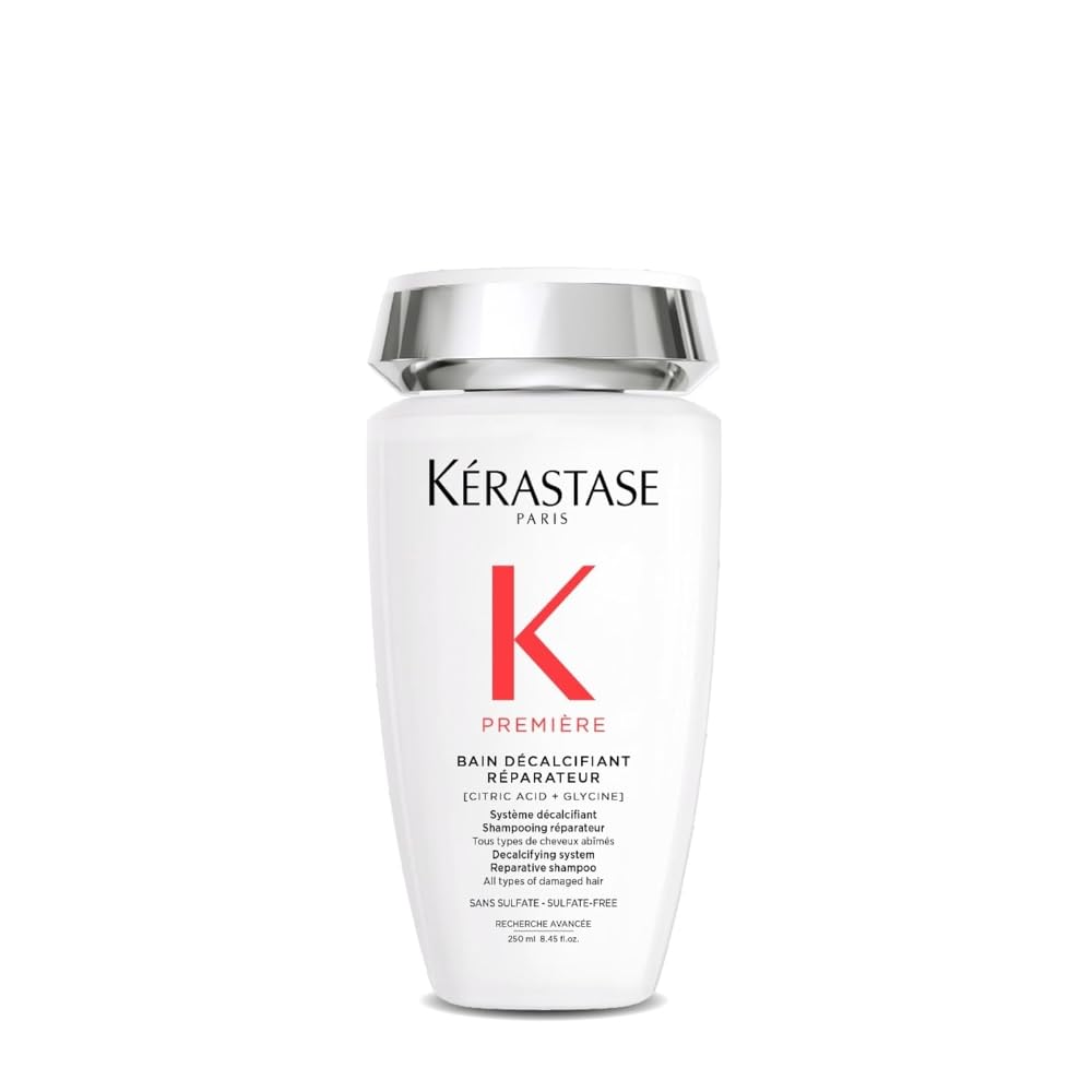 KÉRASTASE front bottle shot showing sleek packaging and premium benefit