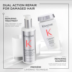KÉRASTASE ingredients label highlighting citric acid and glycine benefits