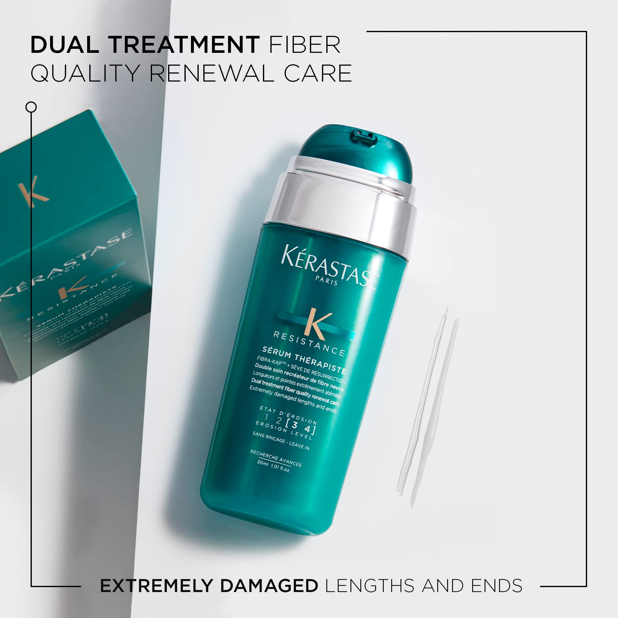 KÉRASTASE pump close-up dispensing precise treatment amount benefit