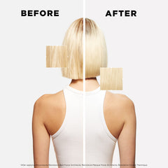 KÉRASTASE after-use shiny hair result showing smooth, strengthened ends and shine