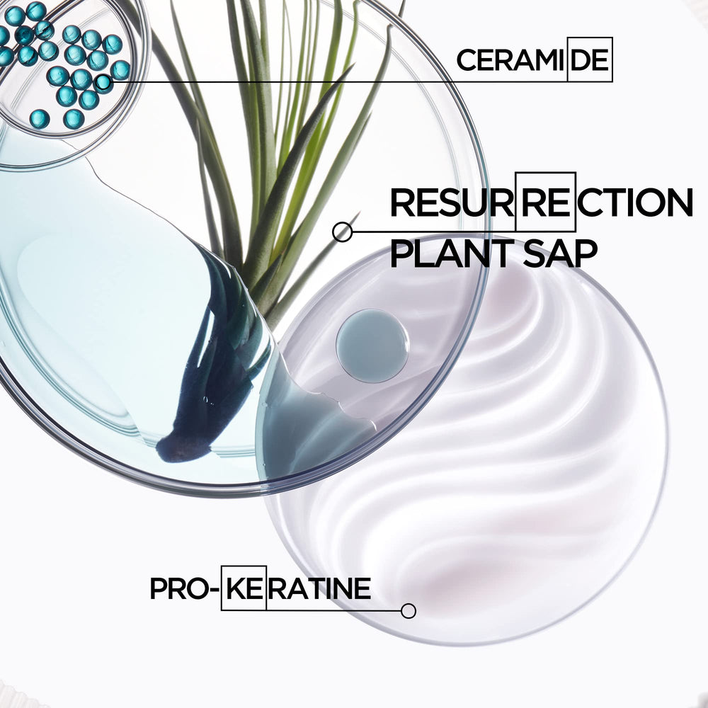 KÉRASTASE ingredient label detail highlighting Pro-Keratine Complex and ceramides benefits