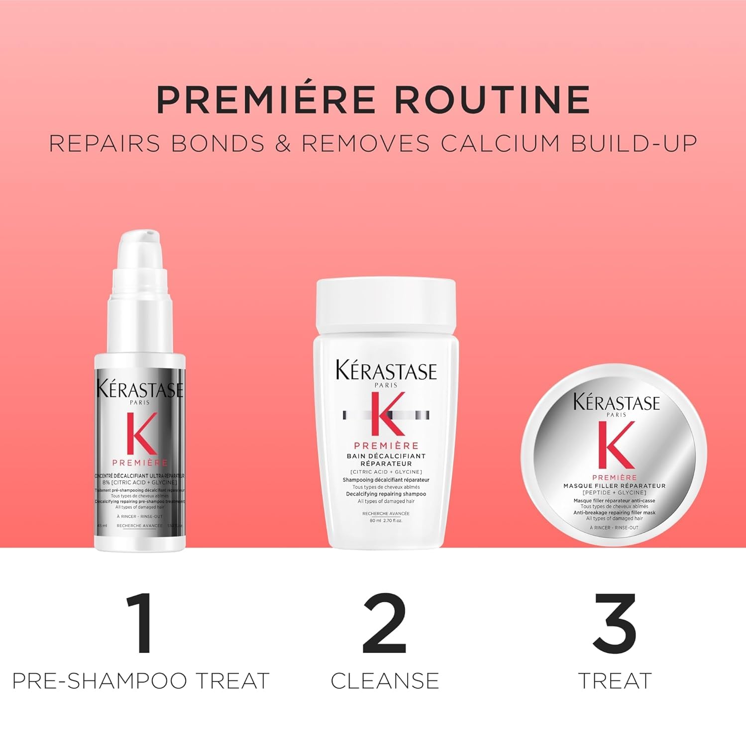 KÉRASTASE shampoo pump bottle dispensing cleanser for gentler detangling