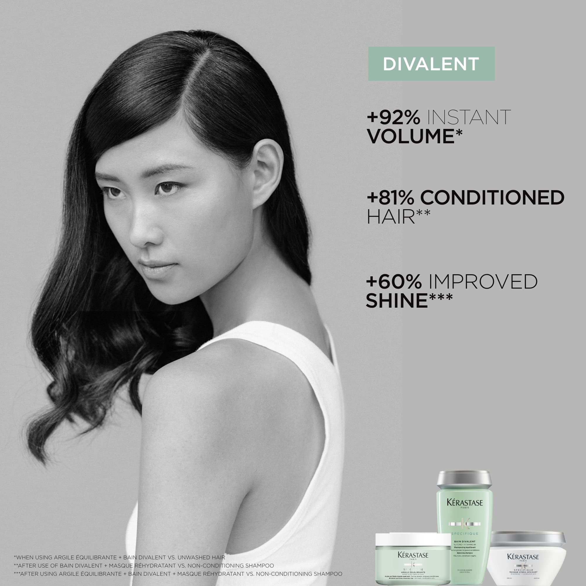 KÉRASTASE applying mask to mid-lengths and ends for detangling benefit