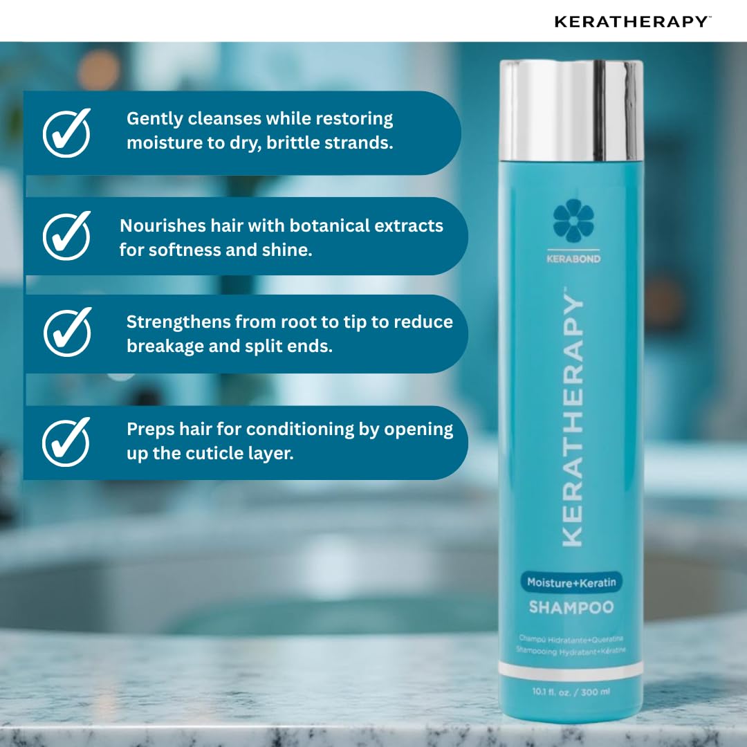 KERATHERAPY close-up keratin droplets illustrating strengthening benefit