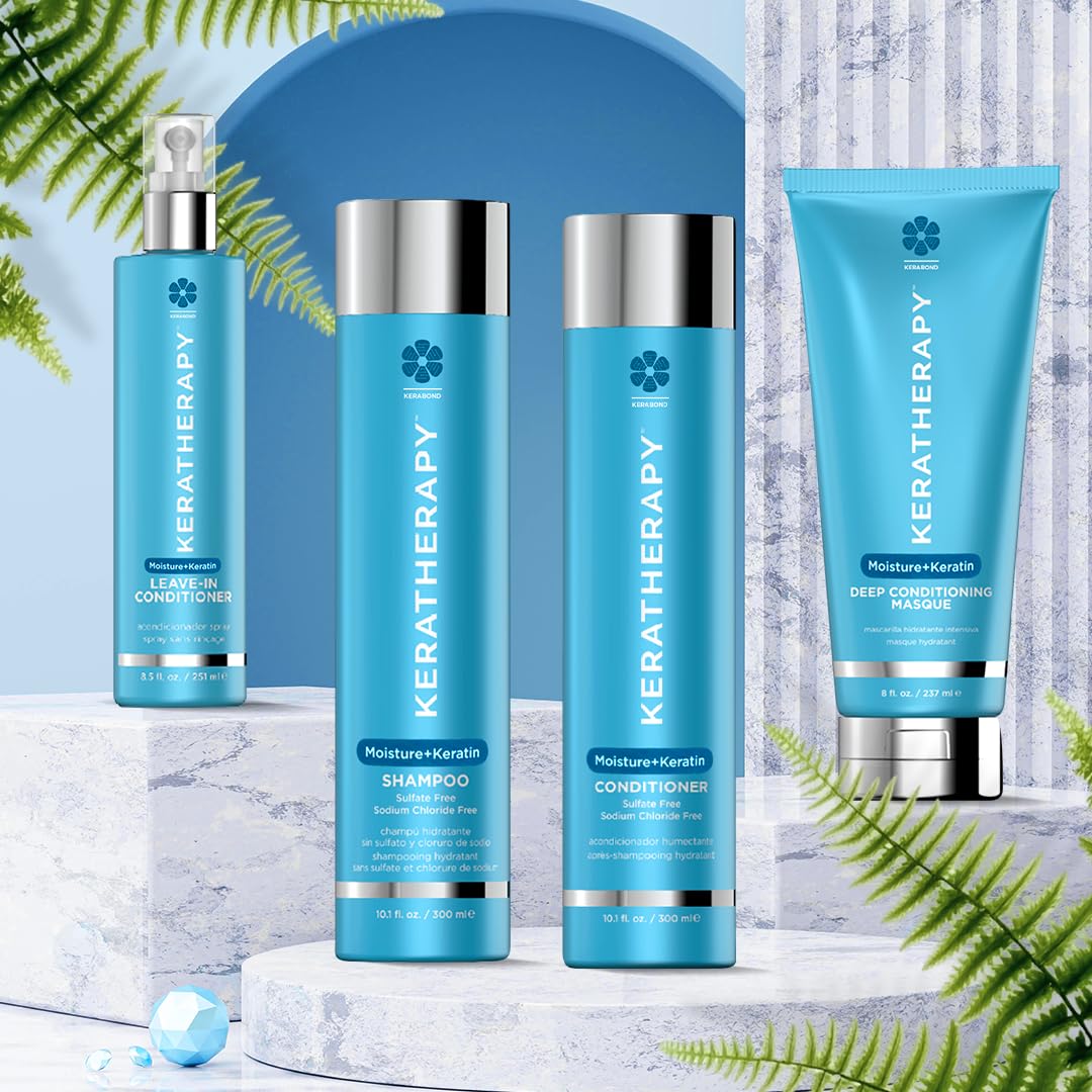 KERATHERAPY botanical ingredients display highlighting soothing benefit