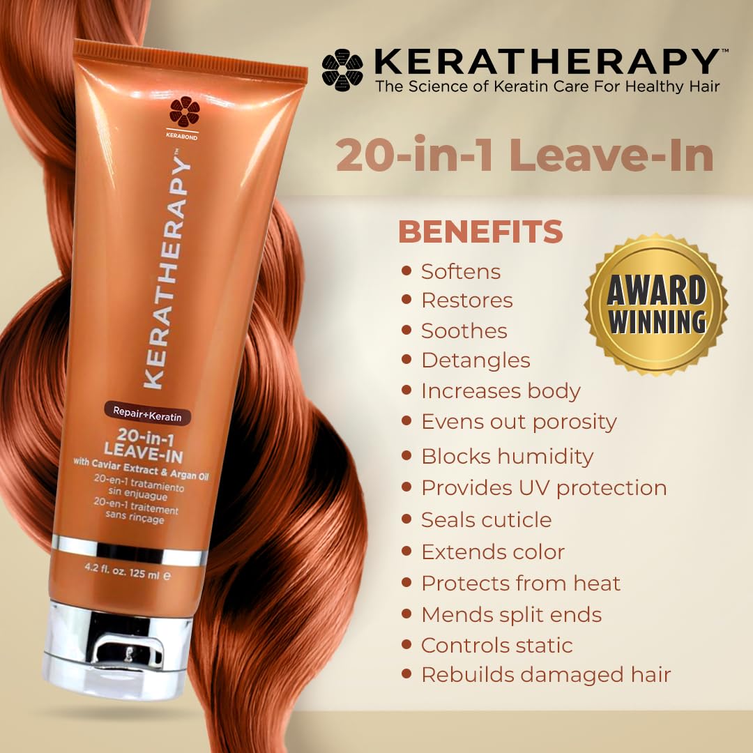 KERATHERAPY close-up of product texture highlighting smooth, non-greasy formula