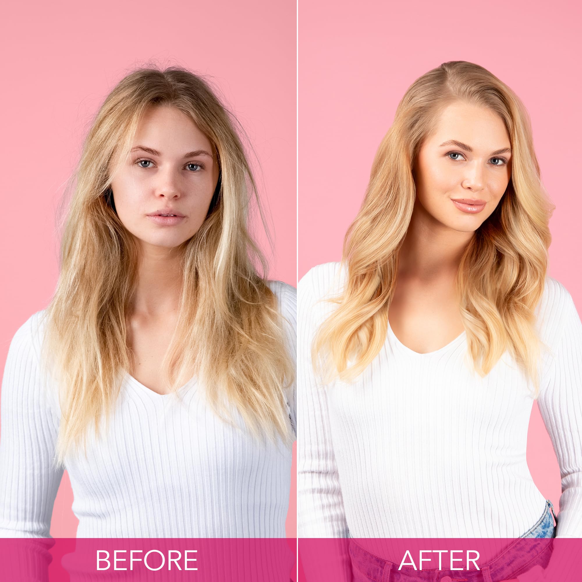 Keratin Complex applied to damp hair before blow-dry demonstrating faster drying and manageability