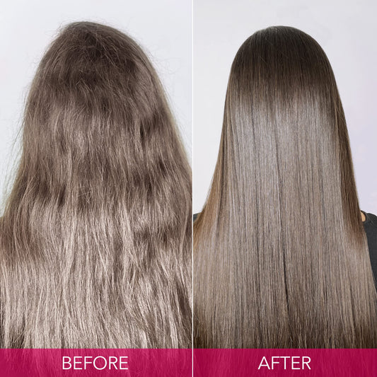 Keratin Complex close-up label highlighting keratin and protein ingredients benefits