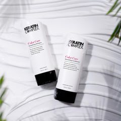 Keratin Complex front packaging showing duo and immediate color protection benefits