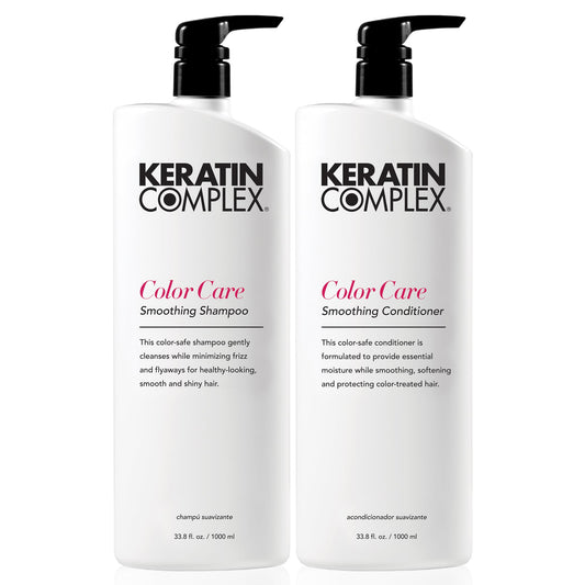 Keratin Complex duo front packaging shows full bottles and labels preserving color