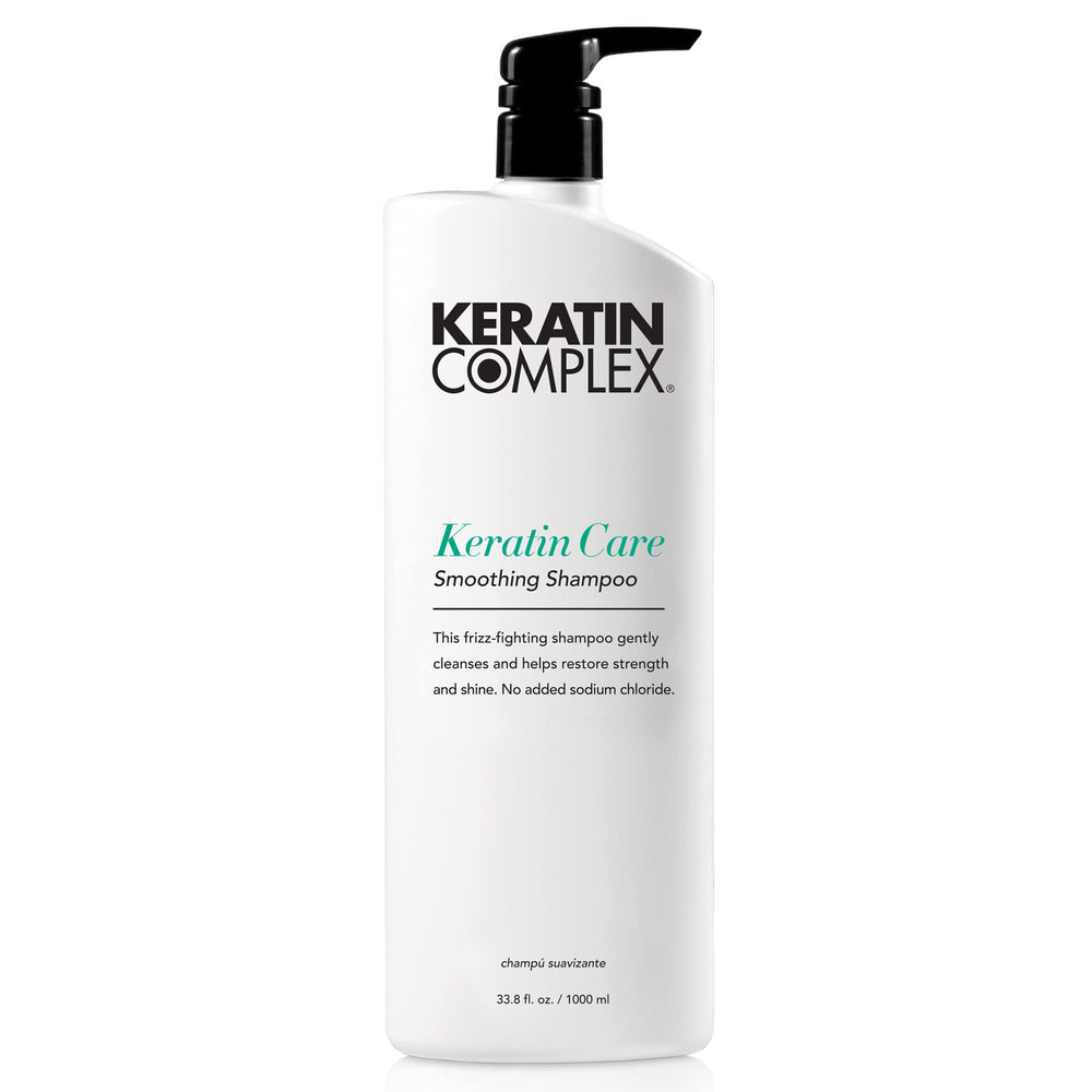 Keratin Complex front bottle 33.8 fl oz shows professional sizing and frizz control
