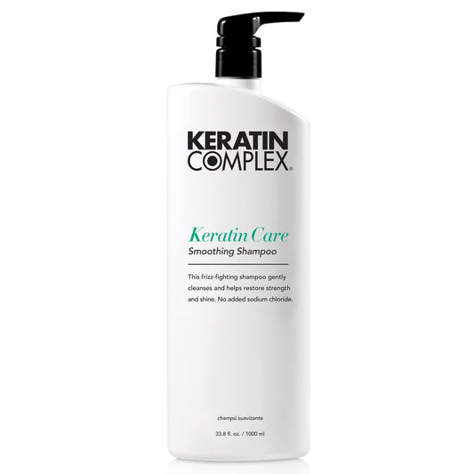 Keratin Complex front bottle 33.8 fl oz shows professional sizing and frizz control