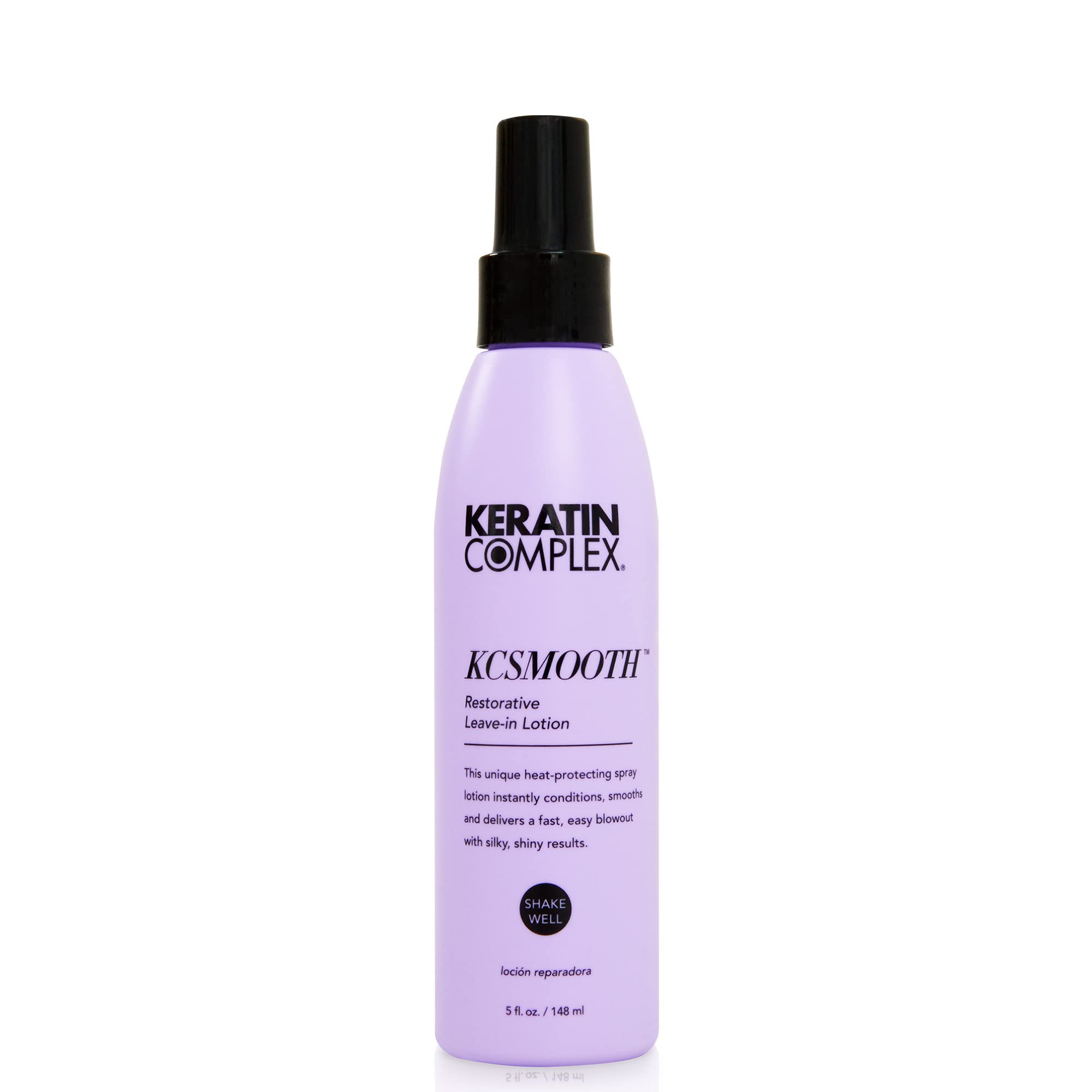 Keratin Complex front bottle showing label and 5 fl oz size benefit