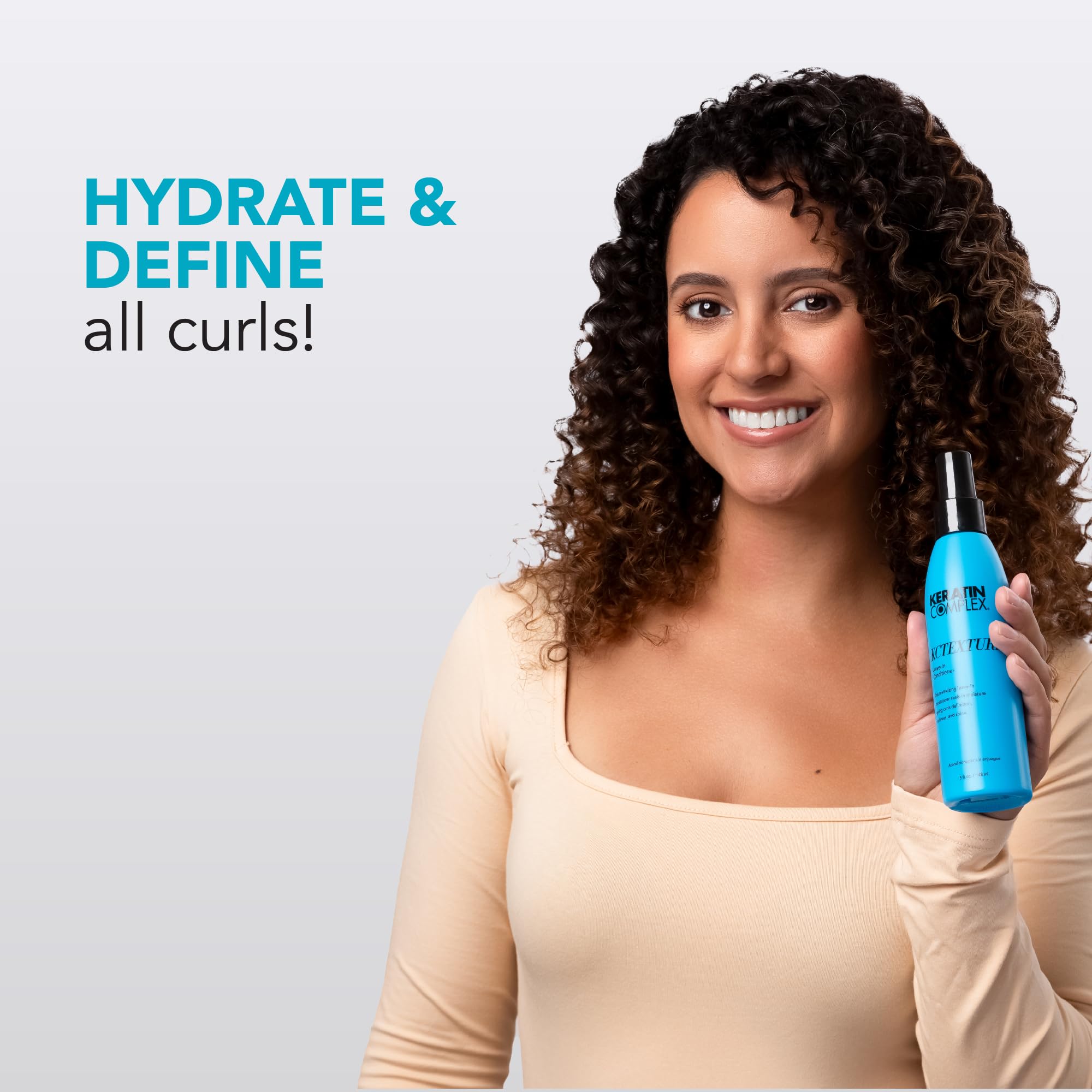 Keratin Complex application in hand demonstrating amount to use, aids portion control