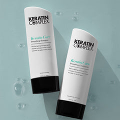 Keratin Complex bottle held in hand to show 33.8 fl oz scale and value
