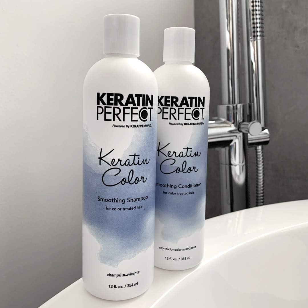 Keratin Perfect before and after comparison showing reduced frizz benefit