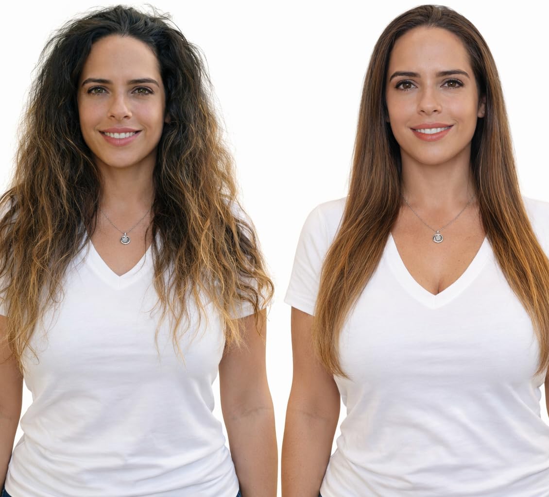 KERATIN RESEARCH lifestyle image of a smooth blowout, shiny finish