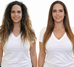 KERATIN RESEARCH lifestyle image of a smooth blowout, shiny finish