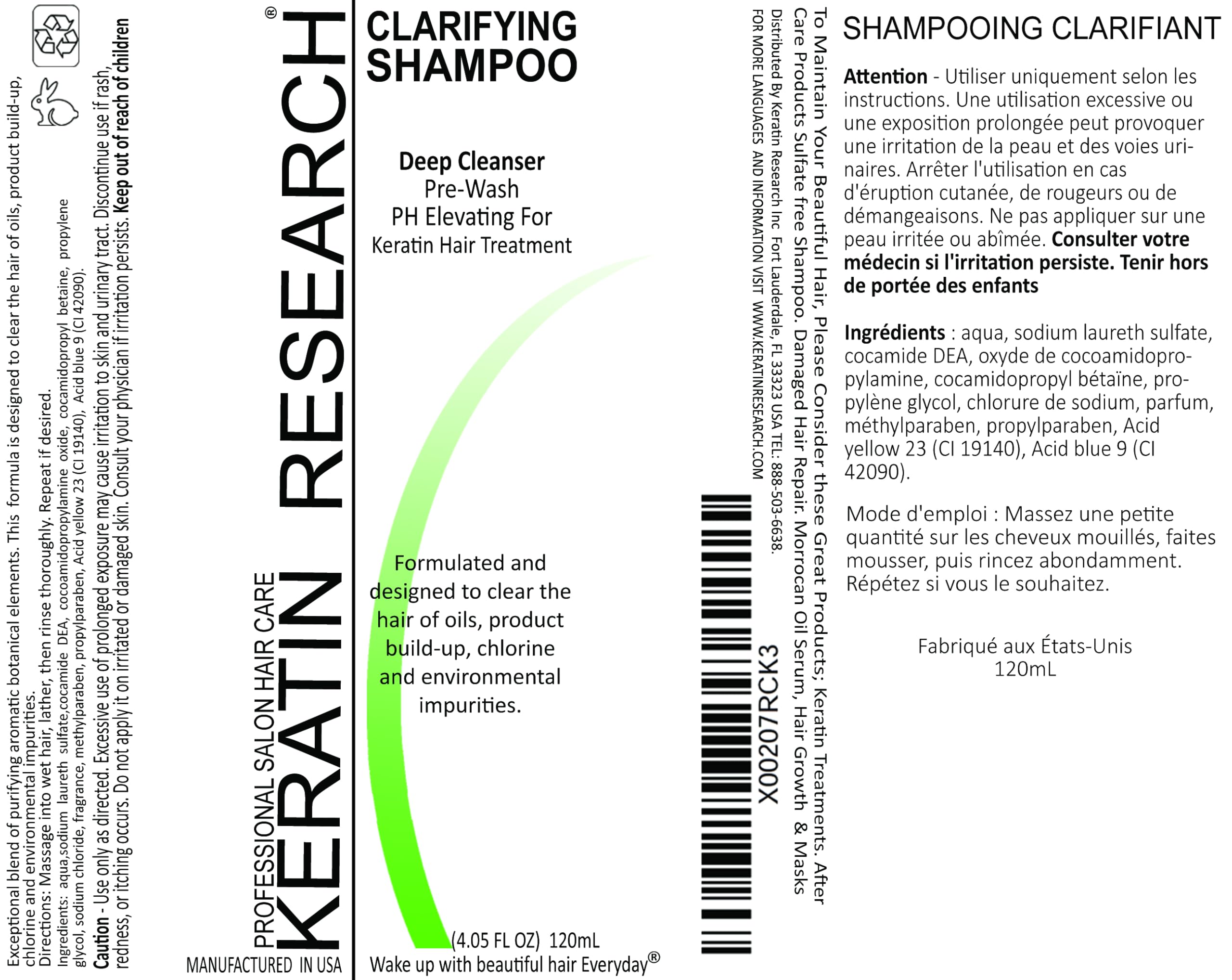 KERATIN RESEARCH 120ml bottle beside coin for compact size comparison
