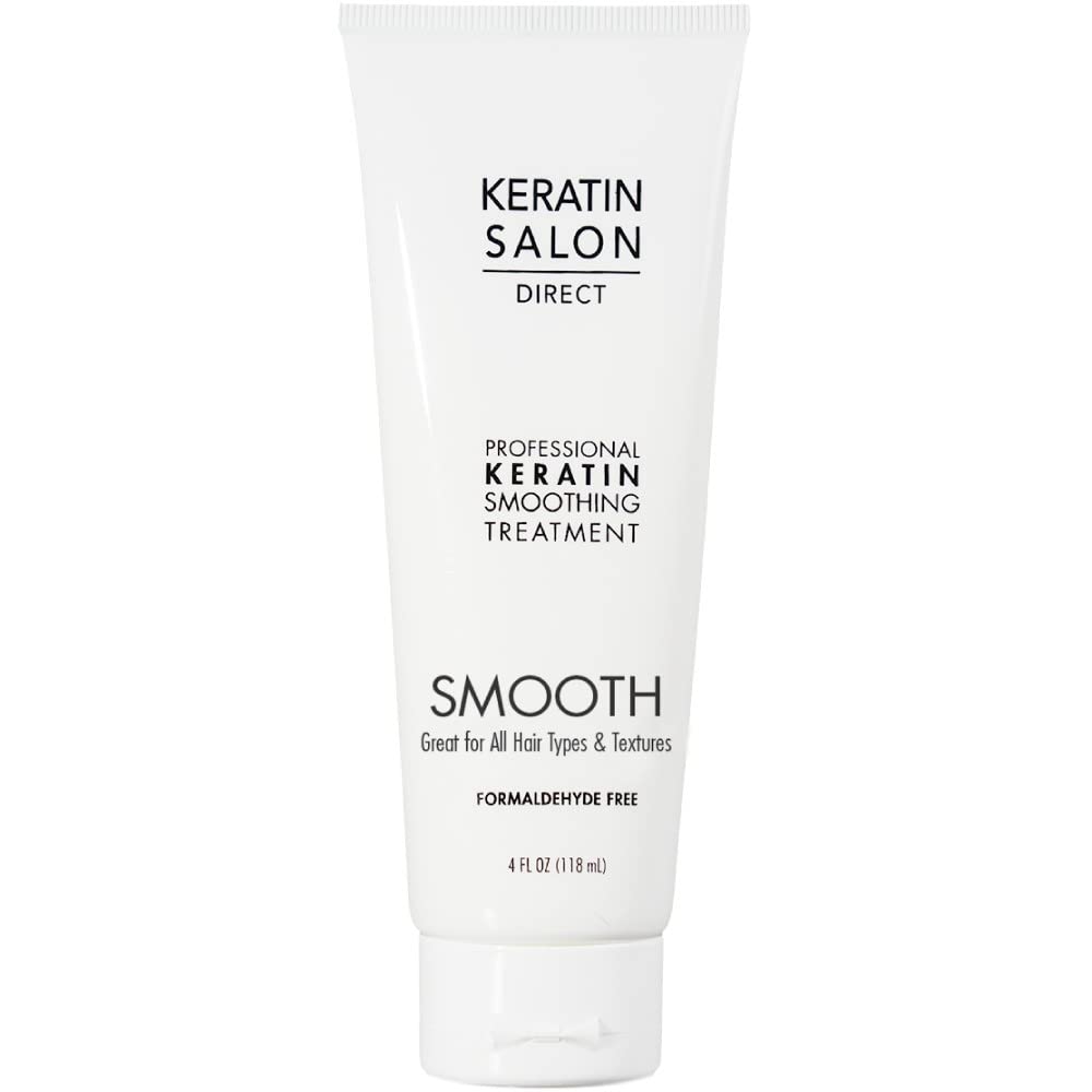 Keratin Salon Direct front packaging showing product and benefit of salon-quality results