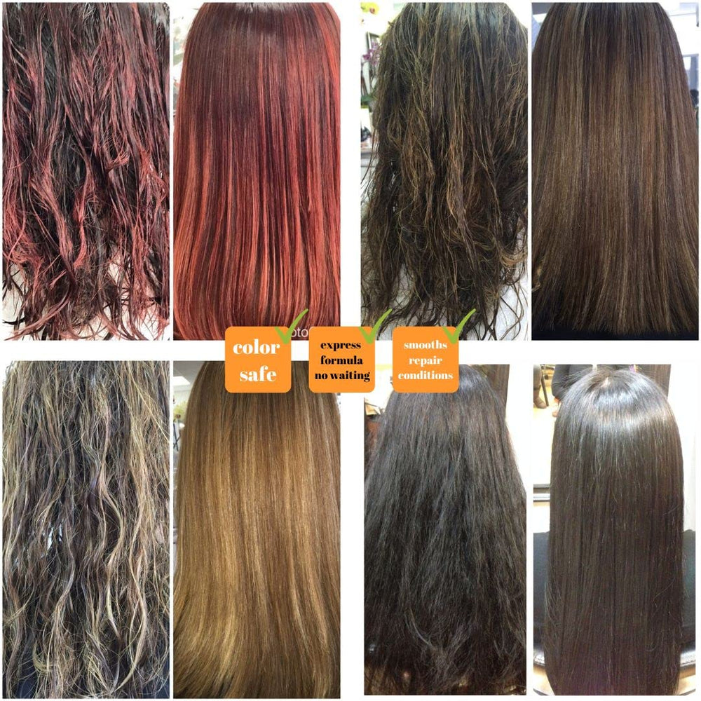 Kerazon Professional in-use application by stylist demonstrating easier styling benefit