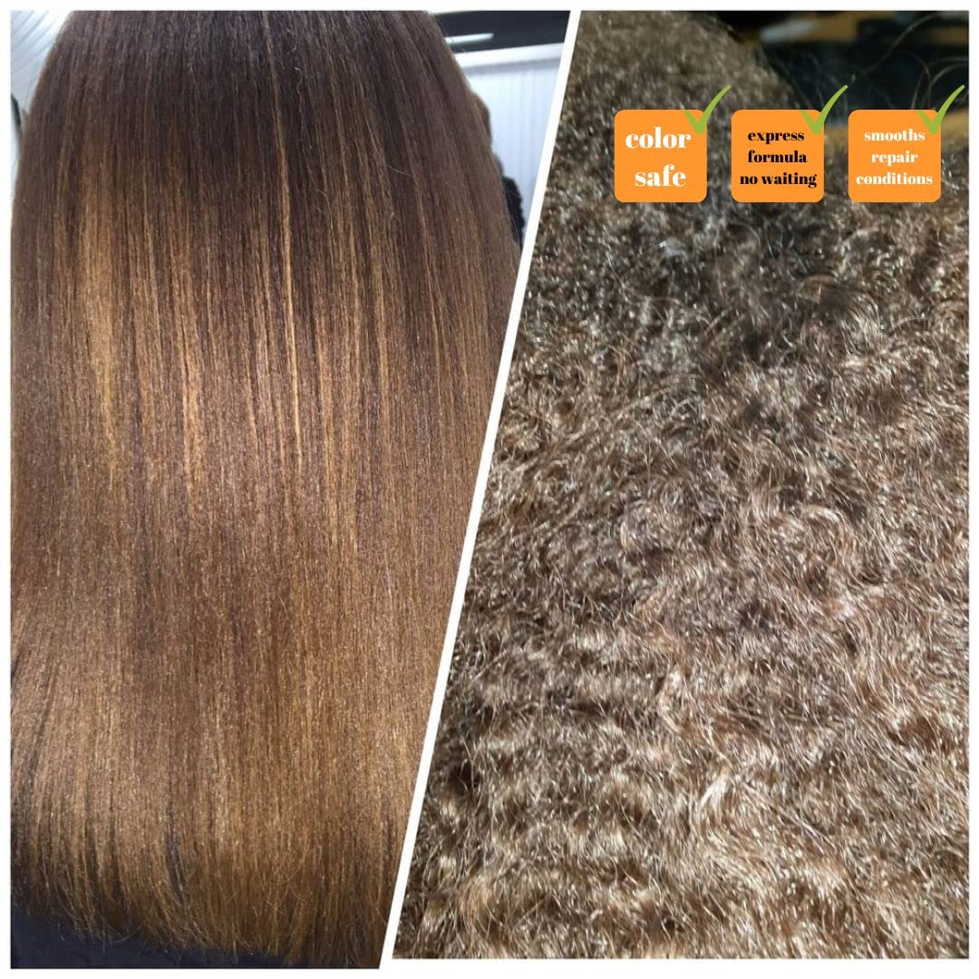 Kerazon Professional Brazilian keratin treatment bottle label for smoothing benefit