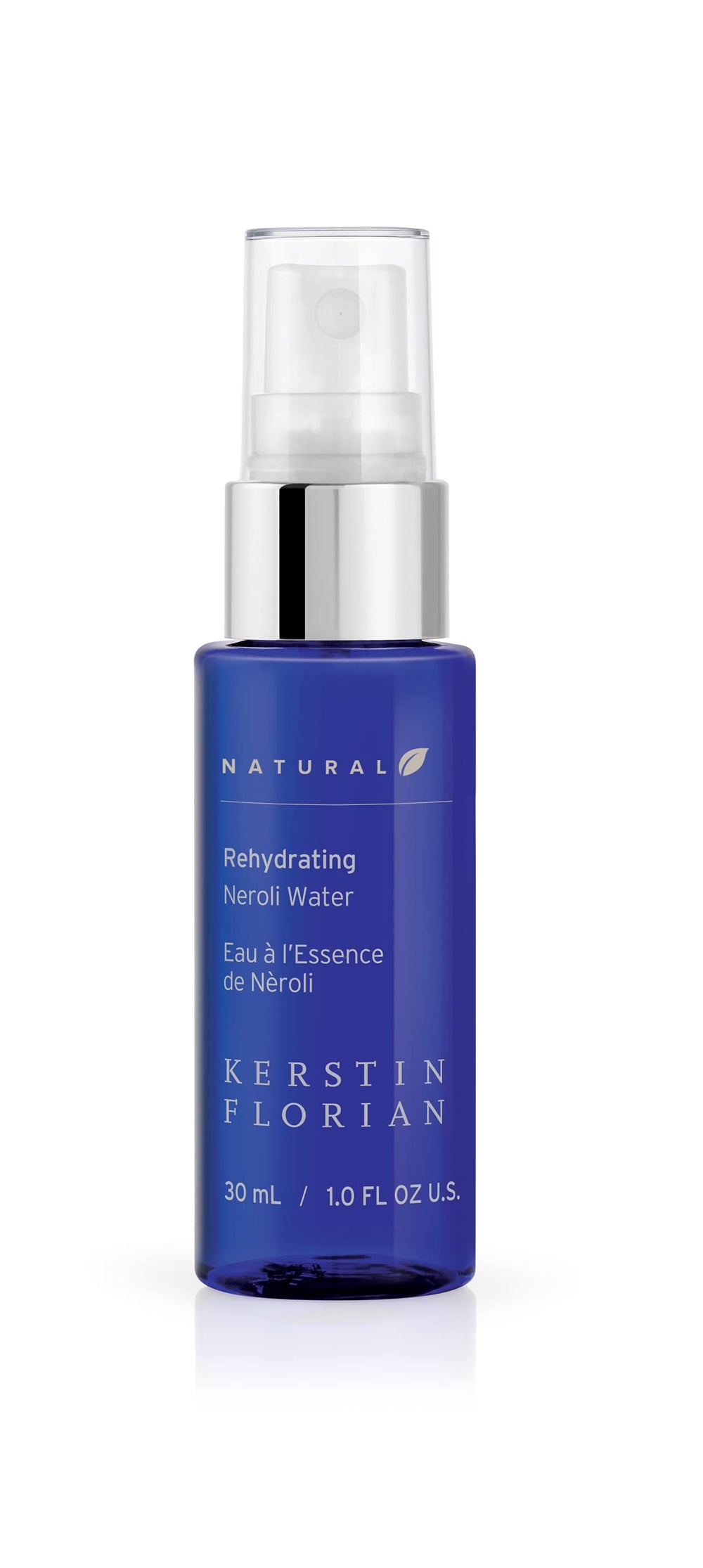 Kerstin Florian bottle front view showing compact orange blossom mist