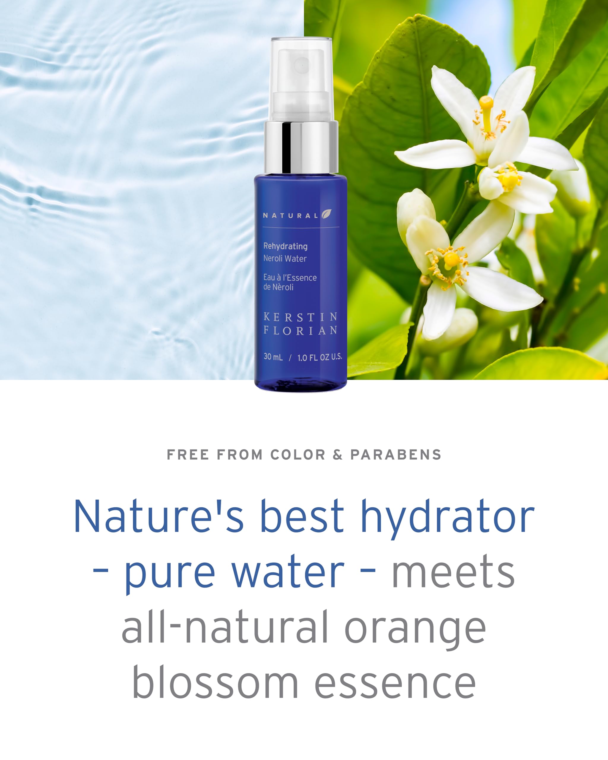 Kerstin Florian hand holding bottle for size and travel convenience