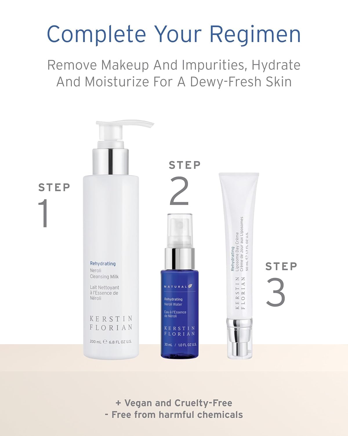 Kerstin Florian product on vanity suggesting spa-like at-home benefit