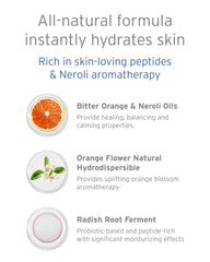 Kerstin Florian misting onto face to refresh skin and set makeup