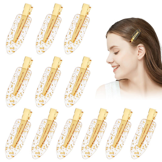 KesaPlan front packaging showing 12 gold glitter no-bend clips, stylish and ready