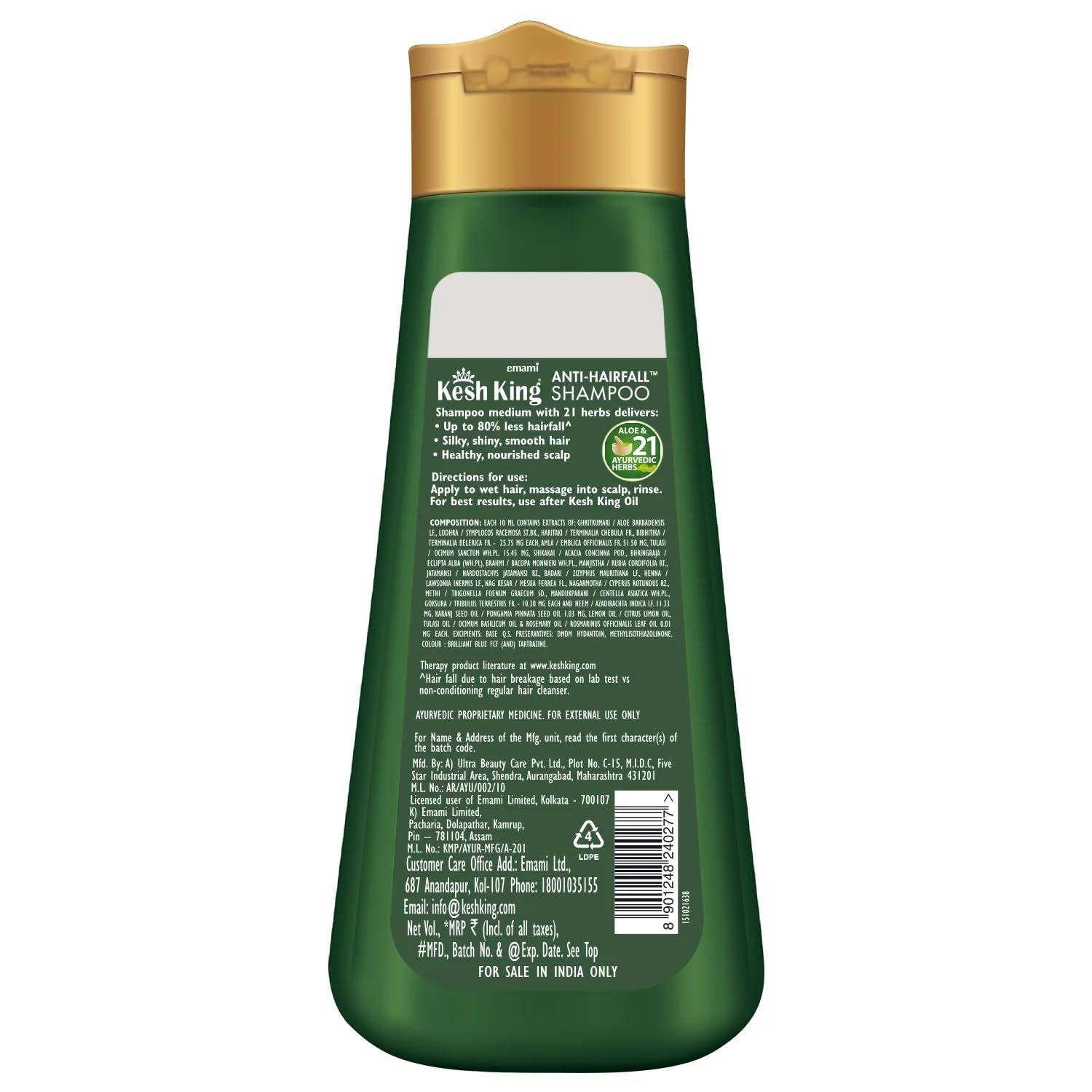 KESH KING open bottle with lather illustrating gentle cleanse