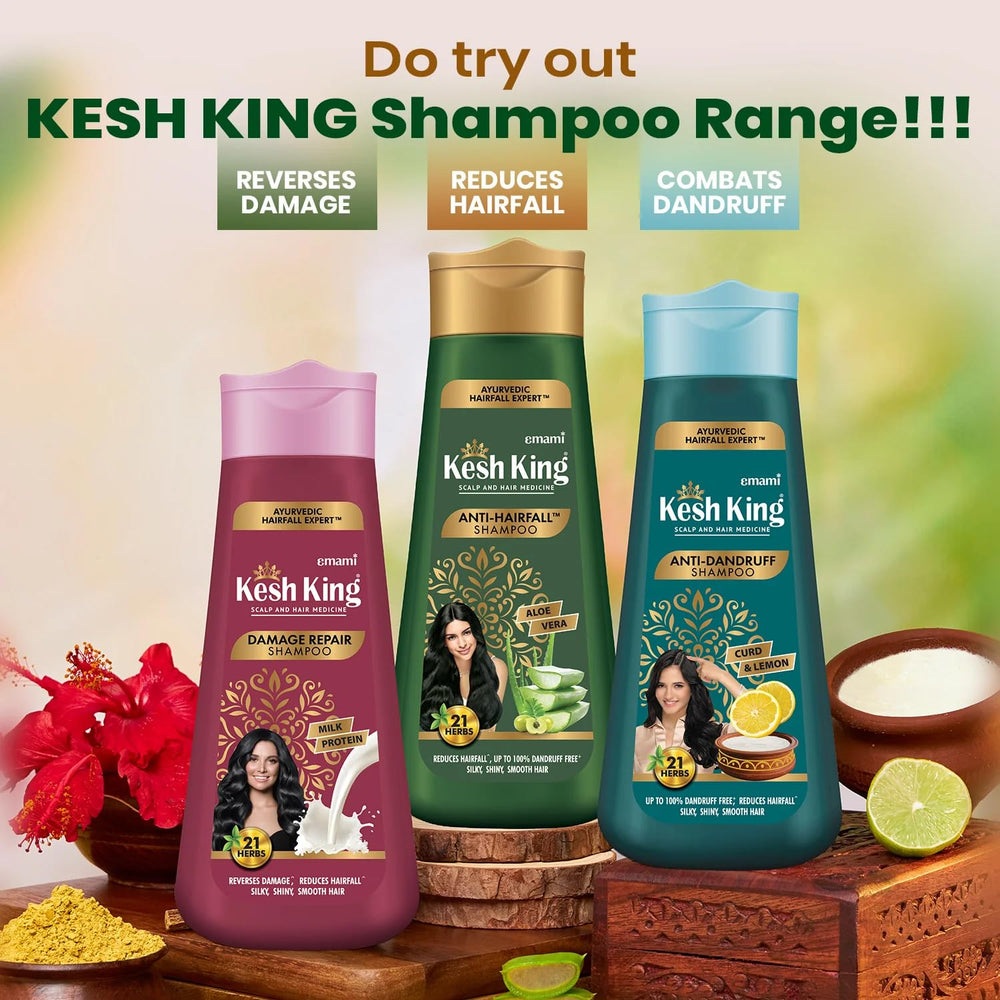 KESH KING shampoo being massaged into hair demonstrating scalp care