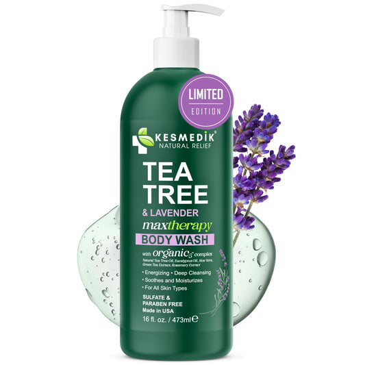 KESMEDIK front bottle showing label and scent benefits