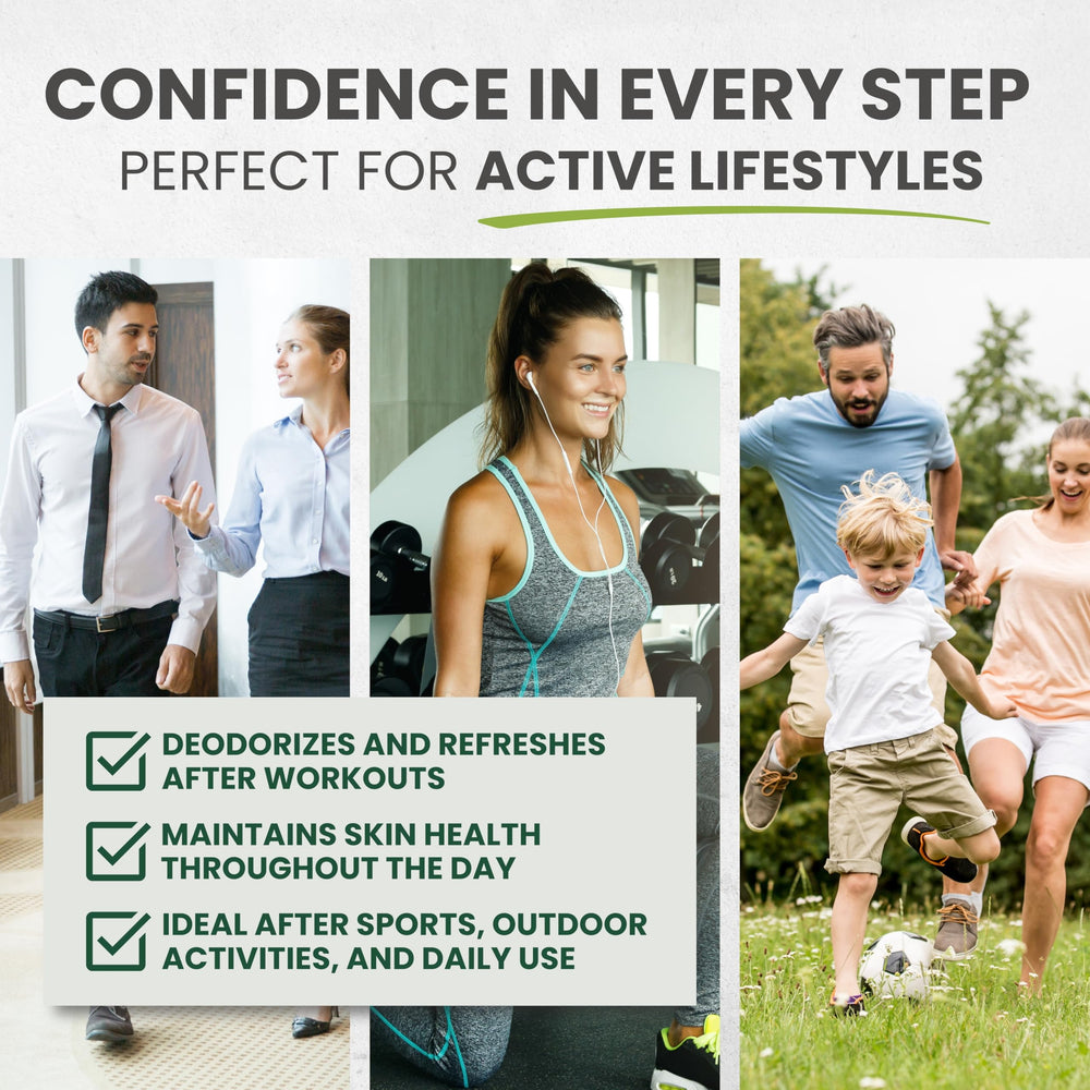 KESMEDIK tea tree and peppermint botanicals emphasizing natural ingredients and freshness