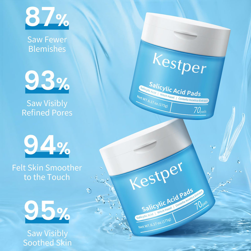 Kestper ingredients label displaying witch hazel, centella and antioxidant extracts