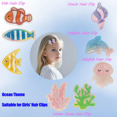 Kesvila styled half-up look using clips for playful ocean-inspired hairstyle