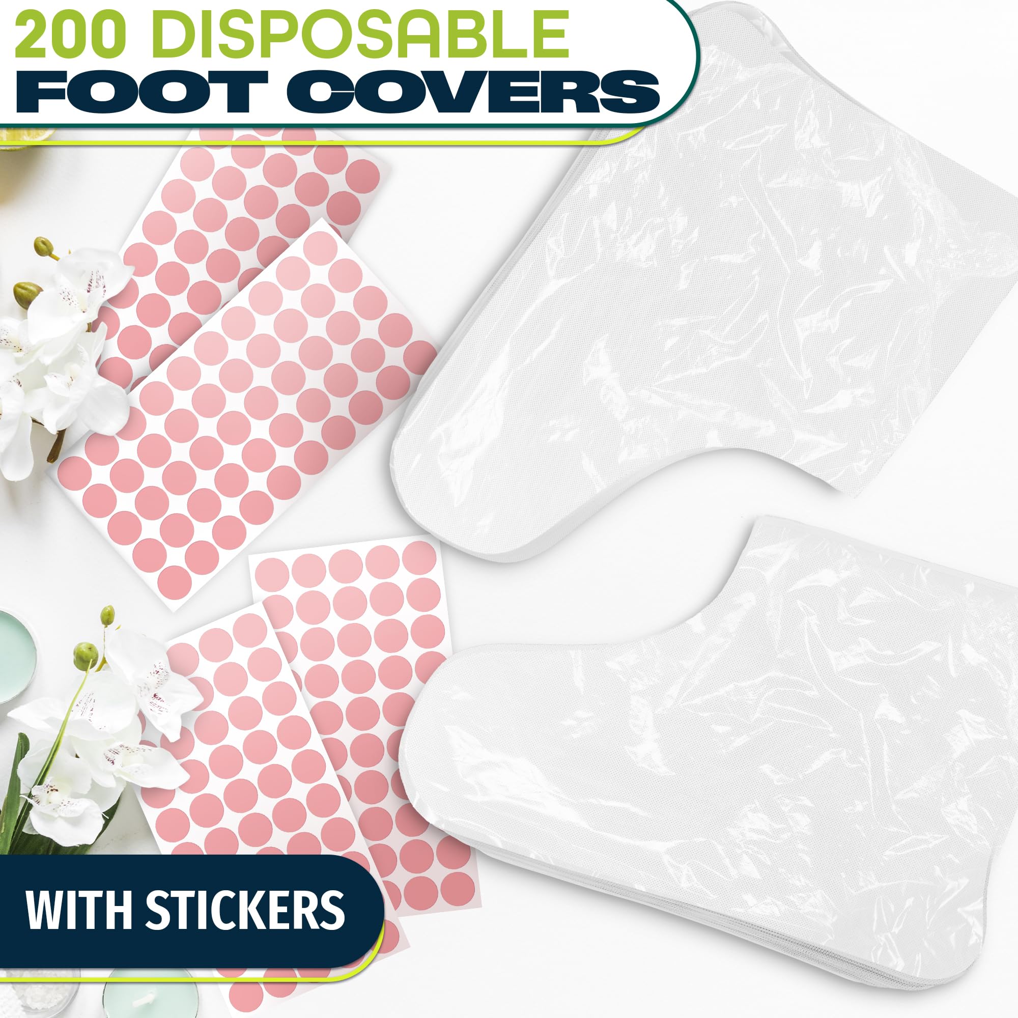 KETAR opened stack of booties highlighting easy, single-use disposal benefit