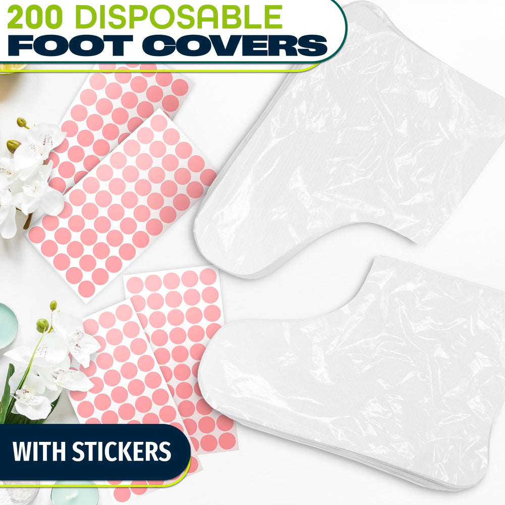 KETAR opened stack of booties highlighting easy, single-use disposal benefit