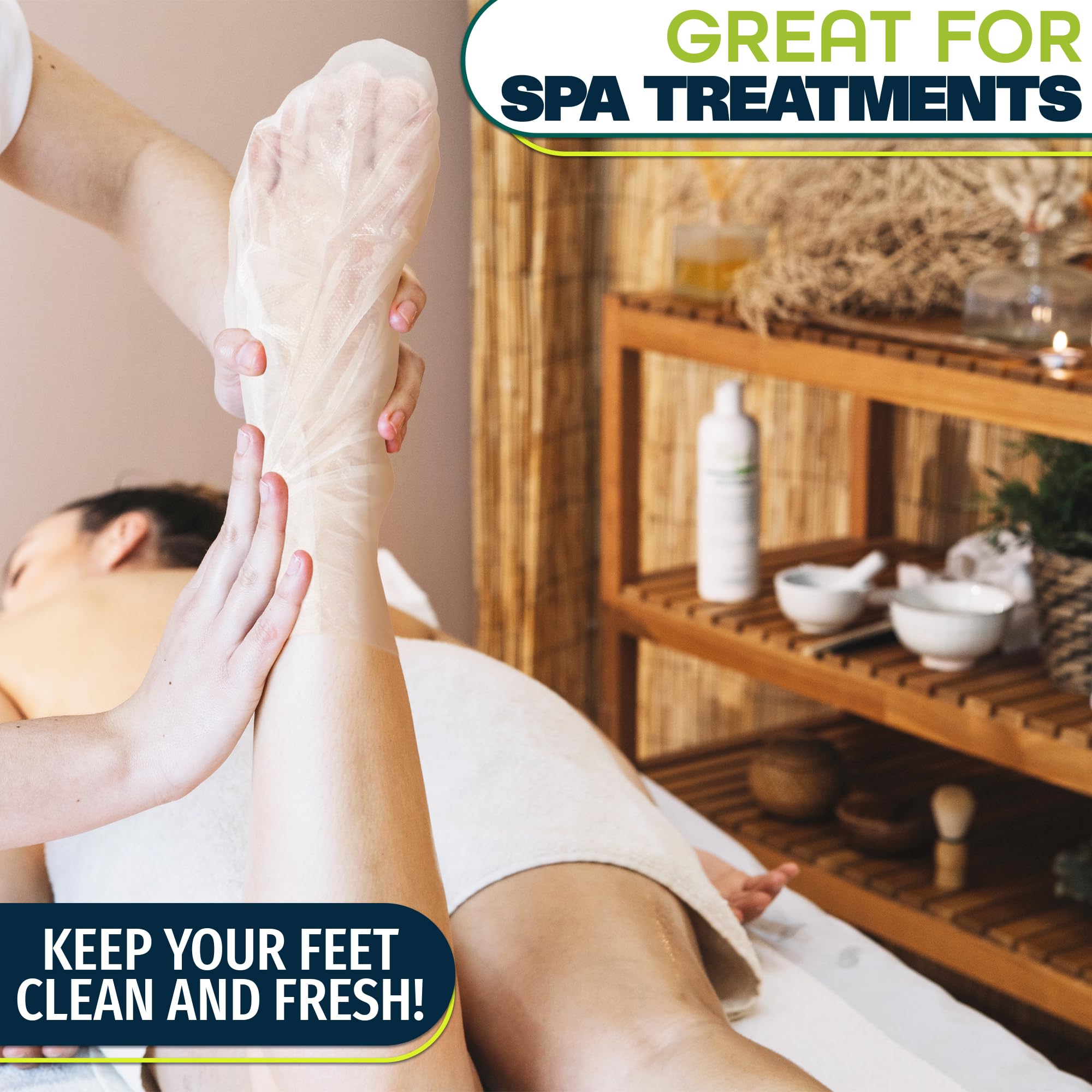 KETAR spa lifestyle setting with foot covers for relaxing at-home treatment