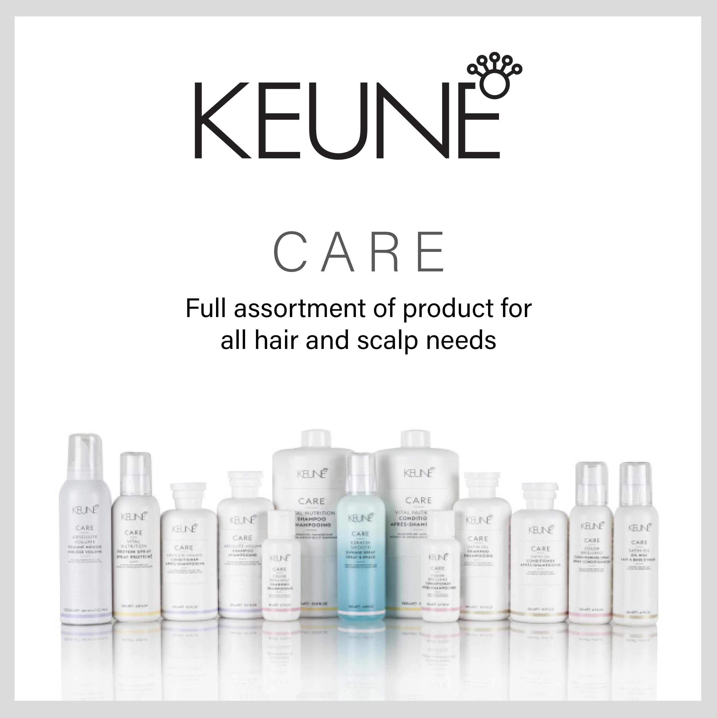 KEUNE label and ingredients close-up highlighting Nutri-Injection technology benefits