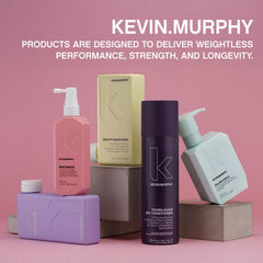 Before and after hair lengths showing KEVIN.MURPHY NIGHT.SHIFT improved smoothness and shine