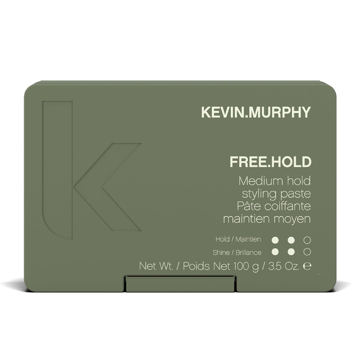 KEVIN.MURPHY front packaging showing label and 100g jar benefit: clear product ID