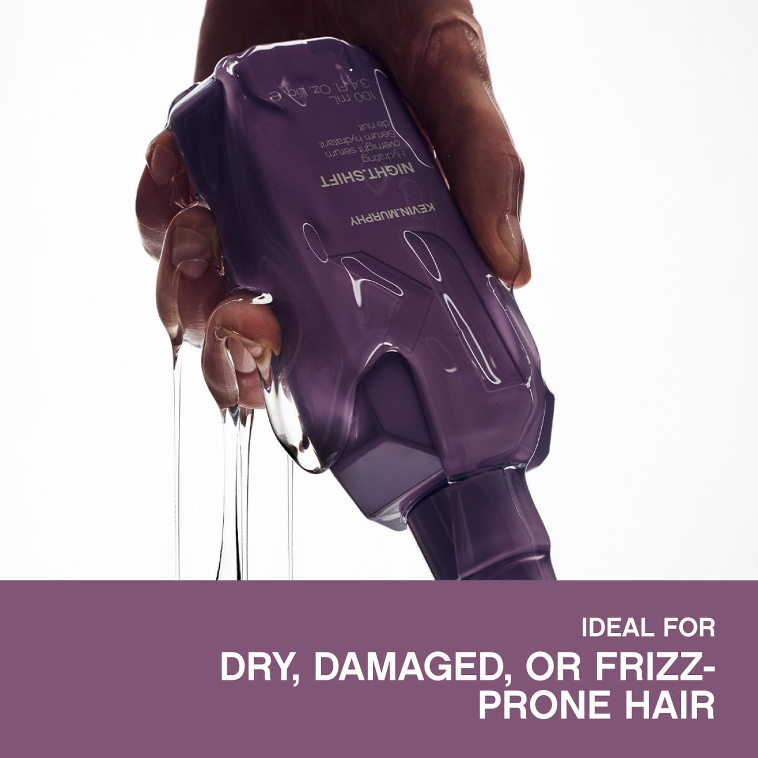 Hyaluronic acid molecular graphic representing KEVIN.MURPHY hydration technology for smoother hair