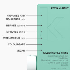 KEVIN.MURPHY bottle in hand showing 250 mL scale and portability