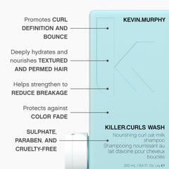 KEVIN.MURPHY shampoo being applied in shower for frizz control benefit